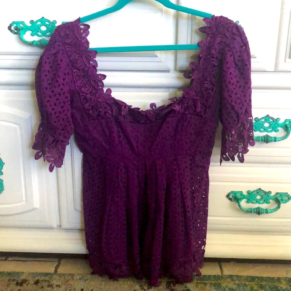 Gorgeous royal purple lace top